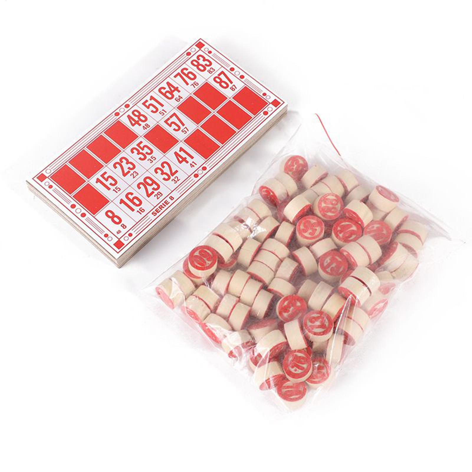 Party Games For Large Groups - Bingo Set Vintage Wooden Interactive Toys