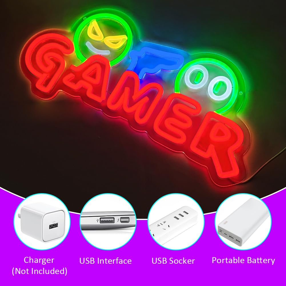 Gamer Neon Sign LED Wall Light - огляд і ціна Party Games Easter