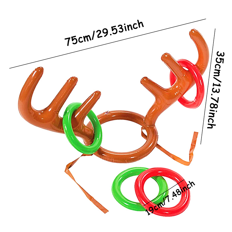 1set Inflatable Reindeer Antle - огляд і ціна Party Games No Supplies