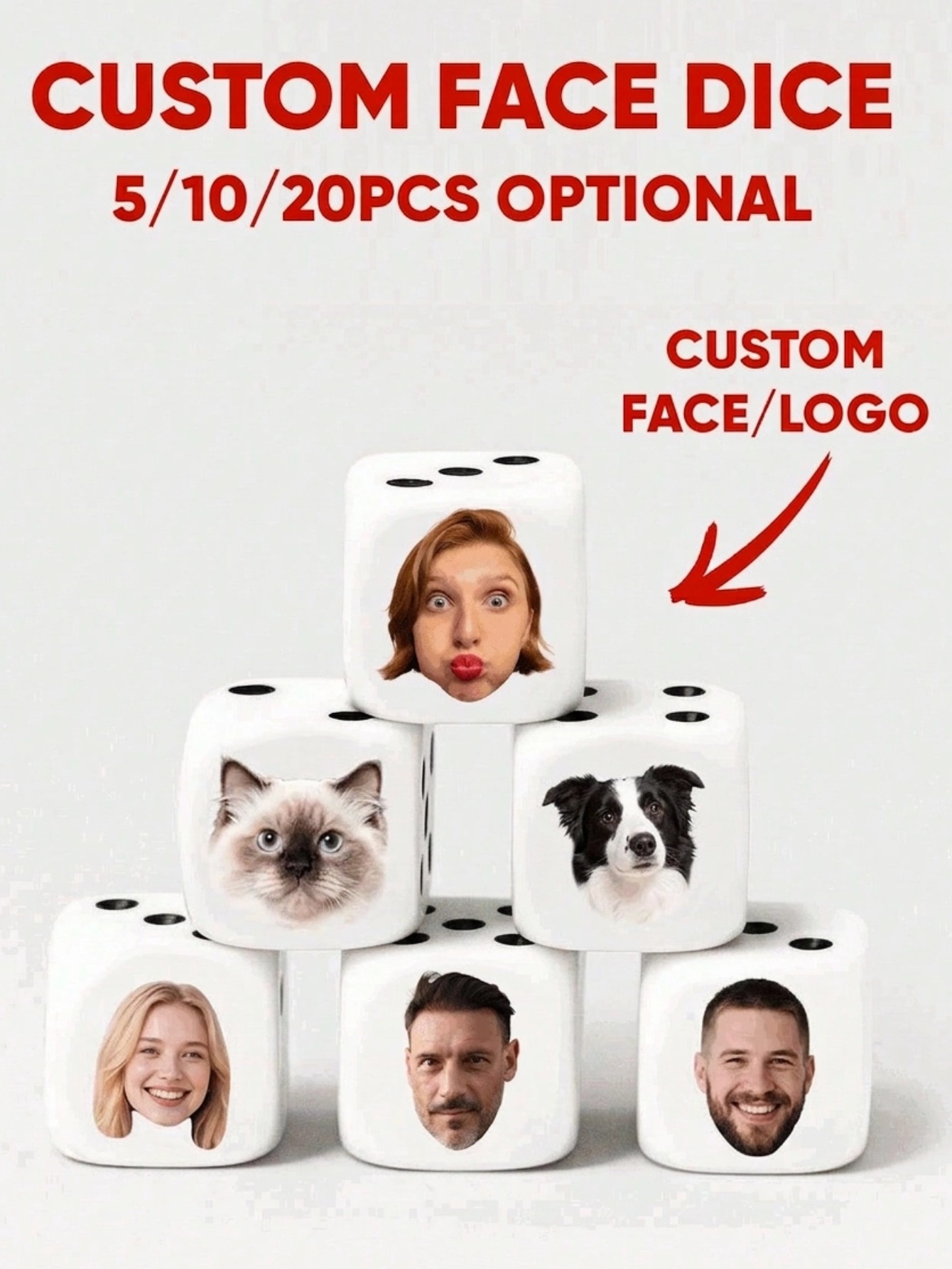 Custom Face Dice Personalized  - огляд і ціна Party Games Easter