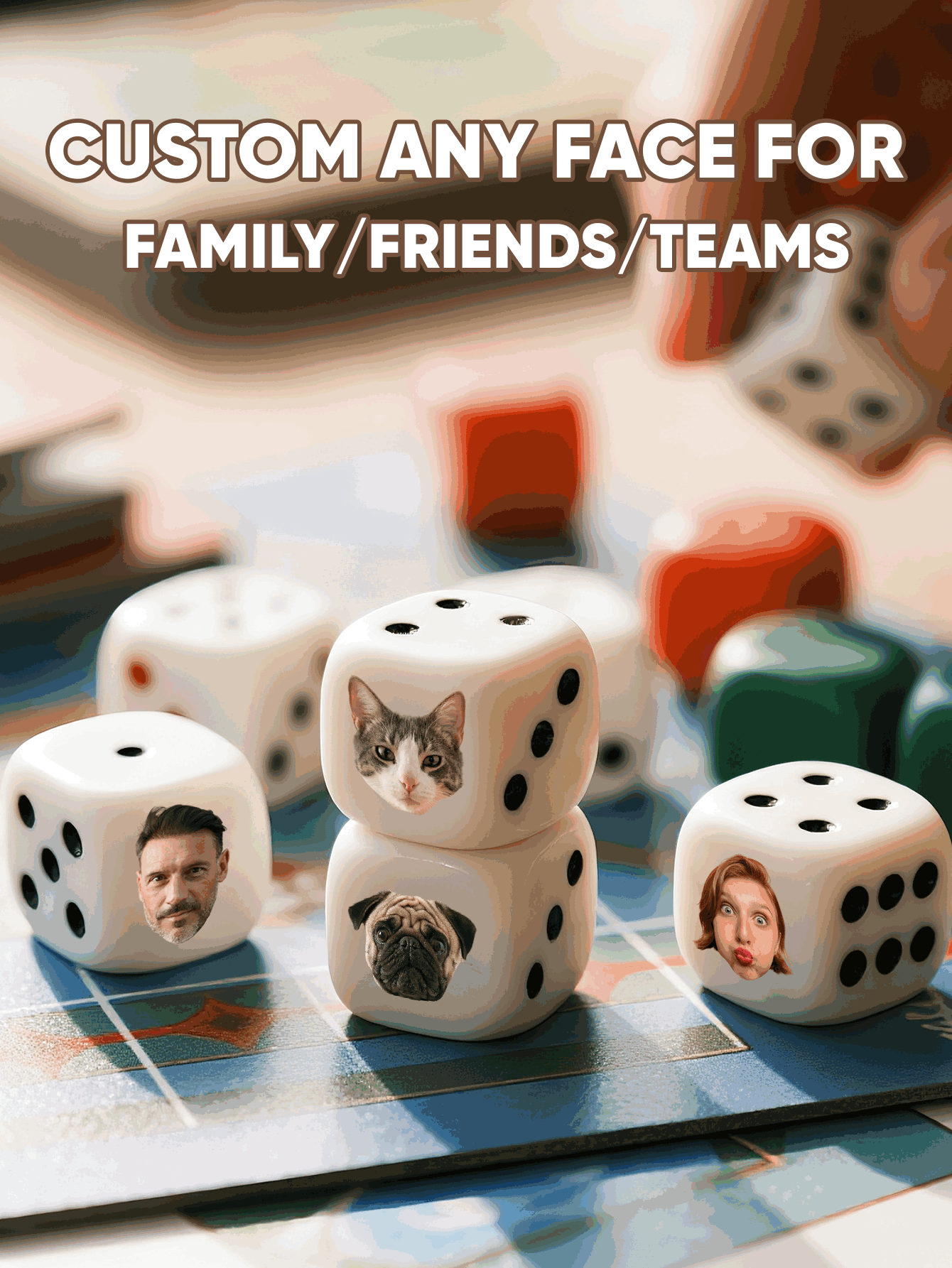 Custom Face Dice Personalized  - огляд і ціна Party Games Easter
