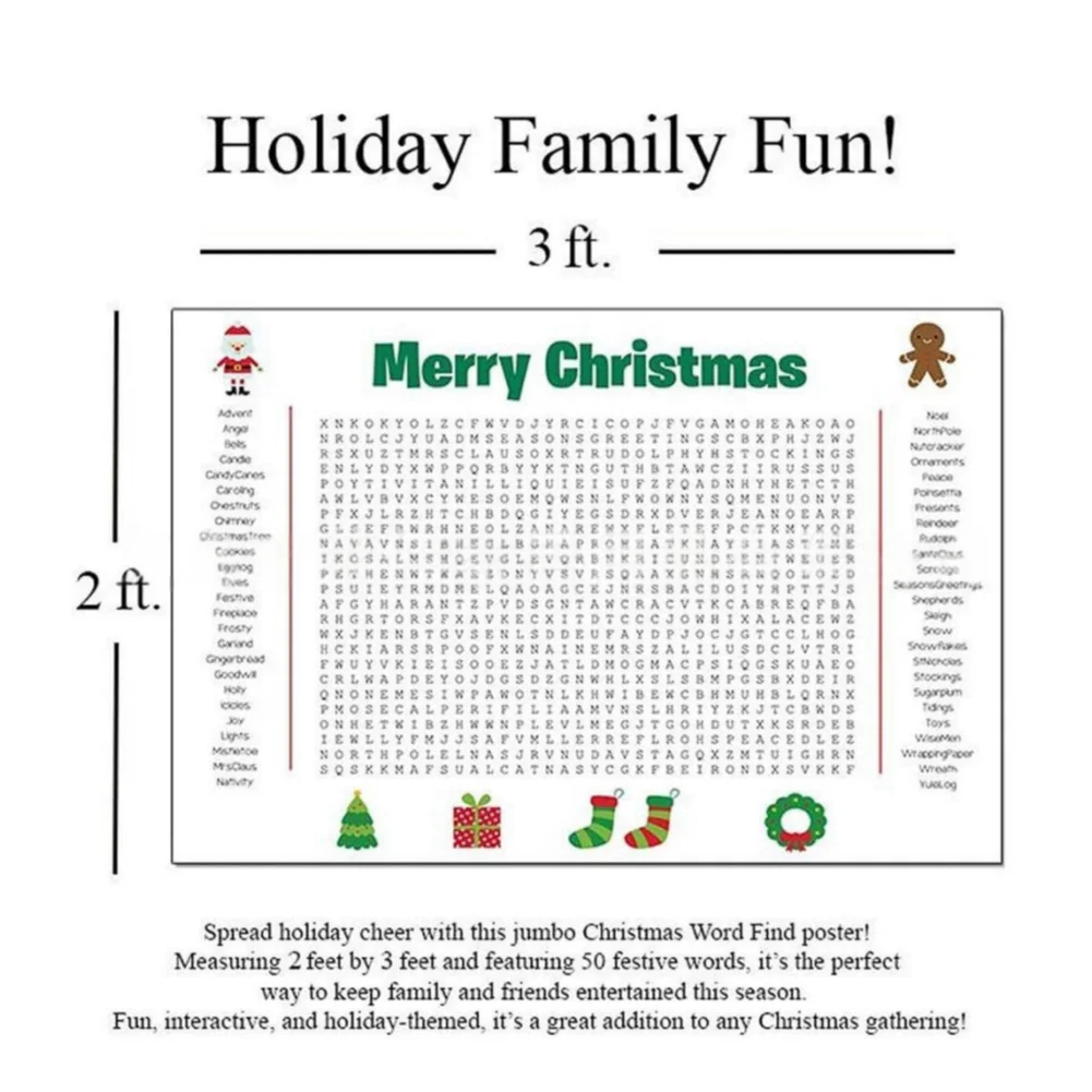 Large Christmas Word Search Po - огляд і ціна Party Games For Large Groups
